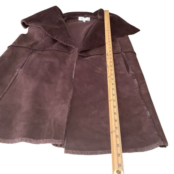 Fever Faux Fur Knit Sweater Vest Brown Medium - Picture 8 of 10